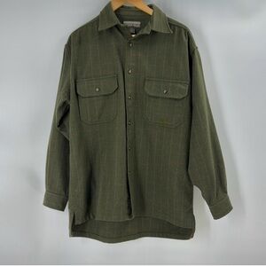 Wool blend Structure Urban Wear shirt jacket utility button front pockets